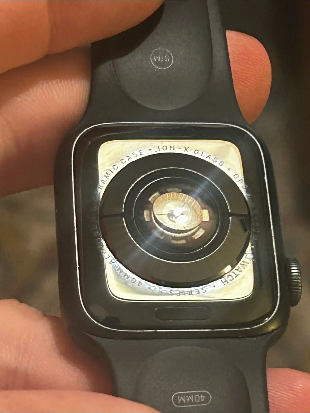 Apple Black Smartwatch with Black Silicone Band